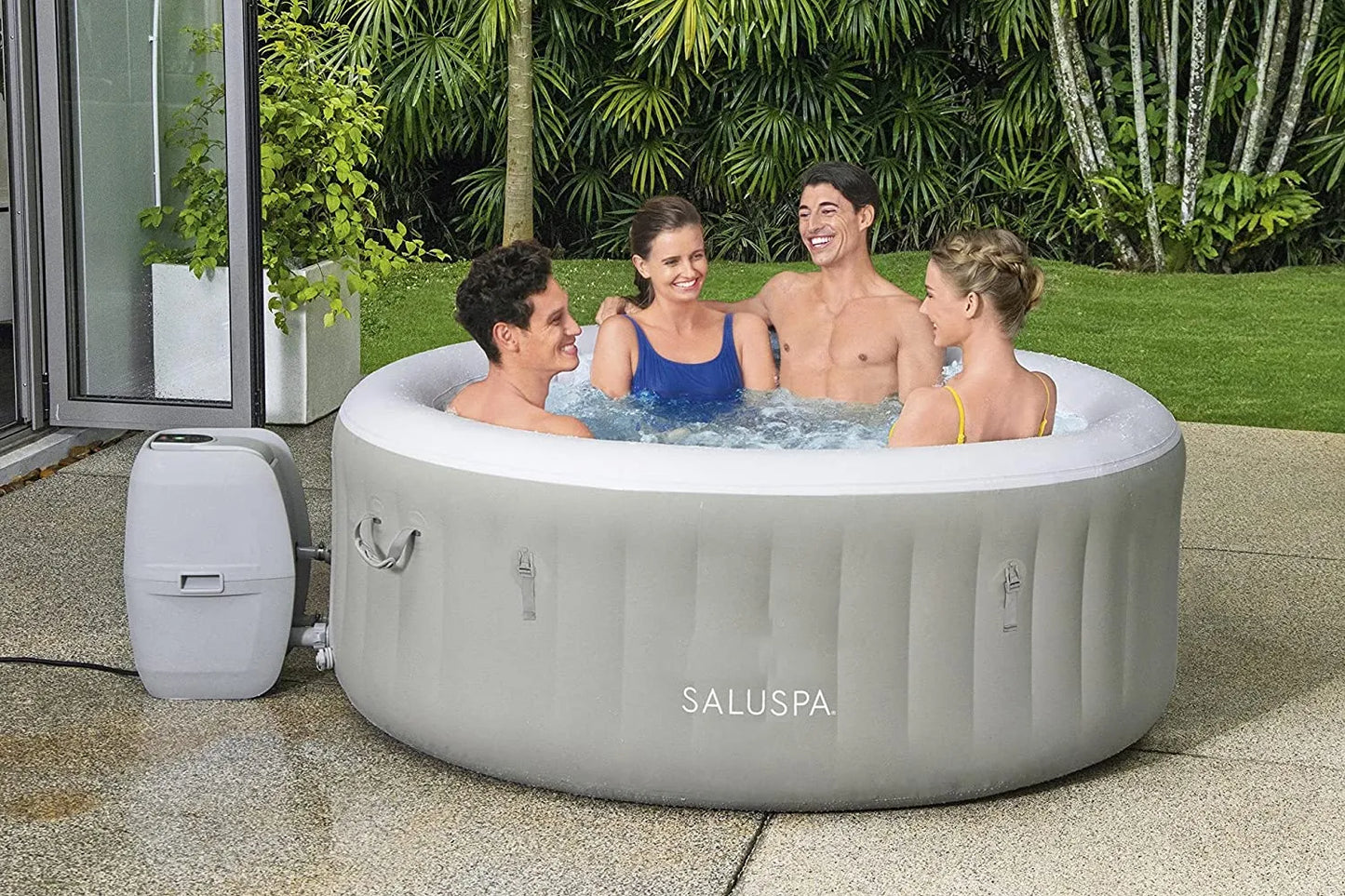 SaluSpa  Inflatable Hot Tub, 4-Person AirJet Spa