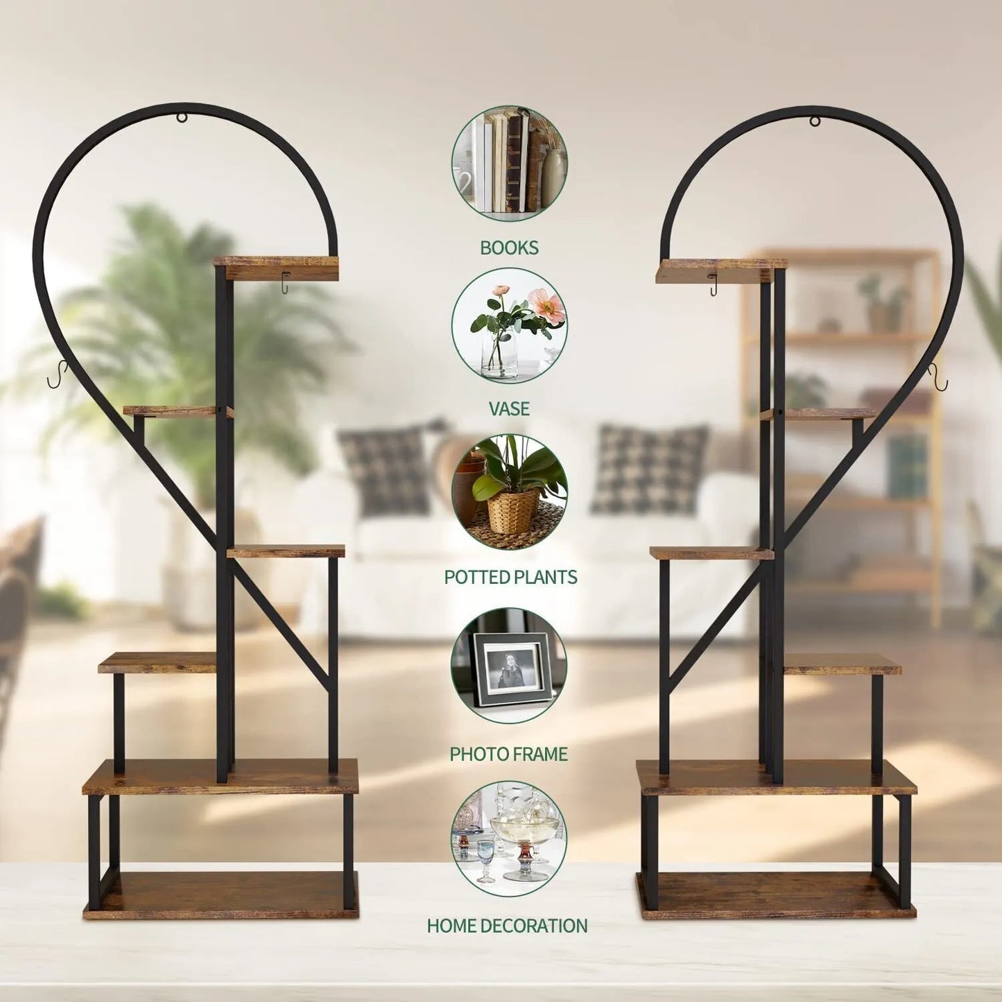 🎍Creative heart-shaped ladder plant frame🎍
