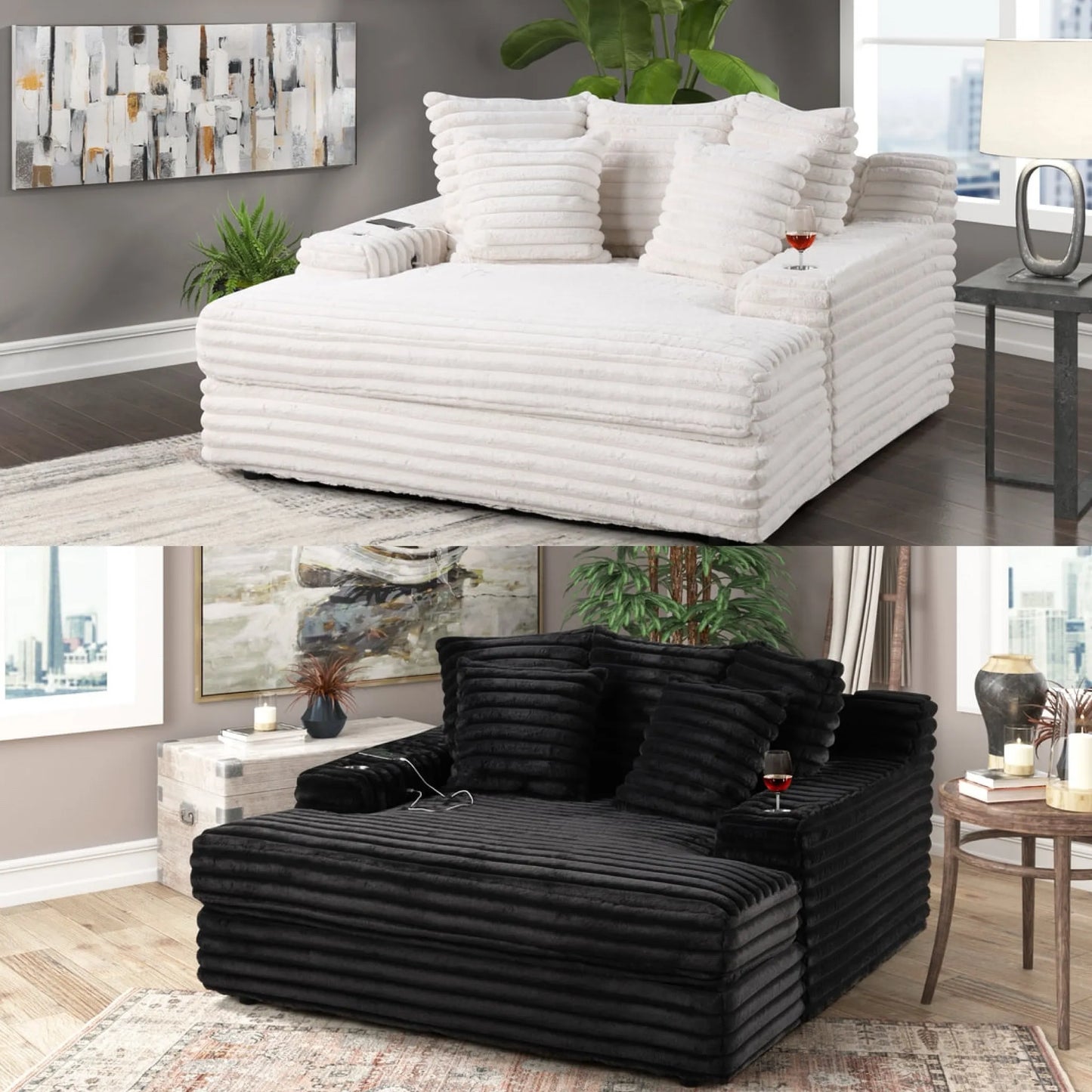 Comfy Upholstered Chaise Lounge