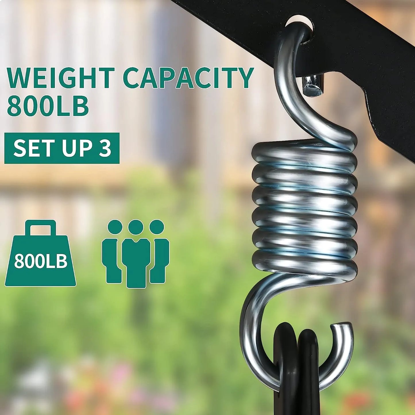 YITAHOME 3-Seat Deluxe Porch Swing Outdoor Heavy Duty Patio Swing Chair with Adjustable Canopy Removable Cushions Weather Resistant Steel Frame Suitable for Garden, Lawn, Backyard, Balcony, Brown