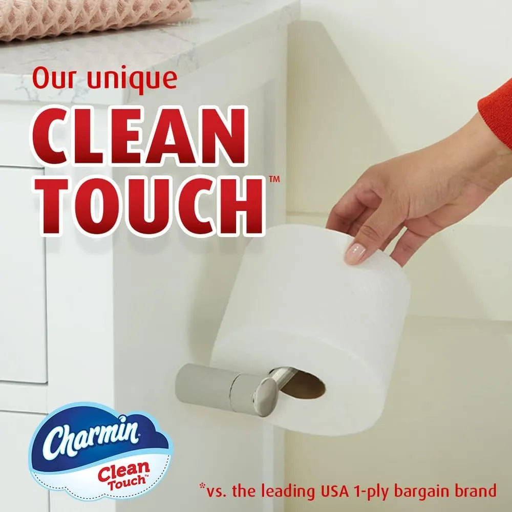 Strong Clean Touch Toilet Paper, 18 Family Mega Rolls = 90 Regular Rolls