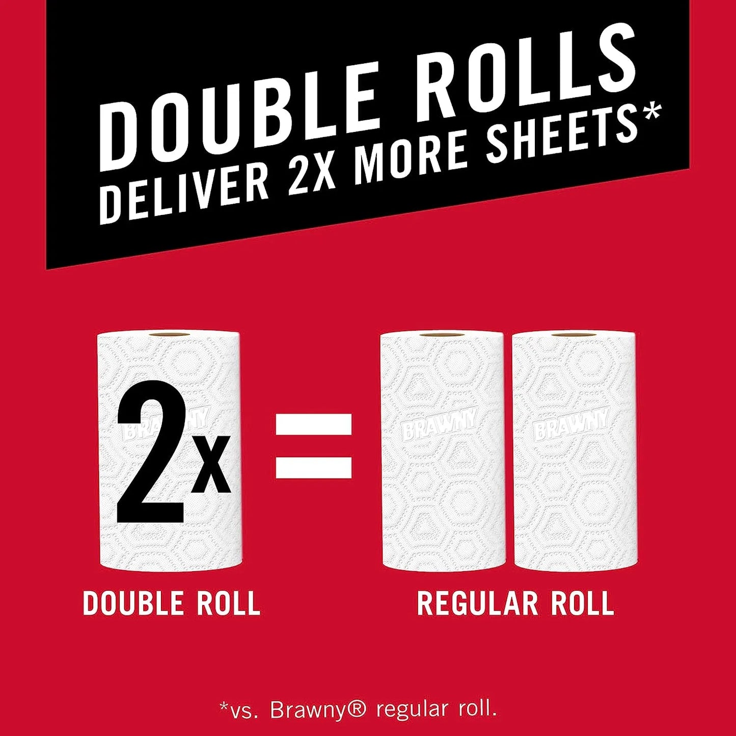 Paper Towels, 6 Double Rolls = 12 Regular Rolls