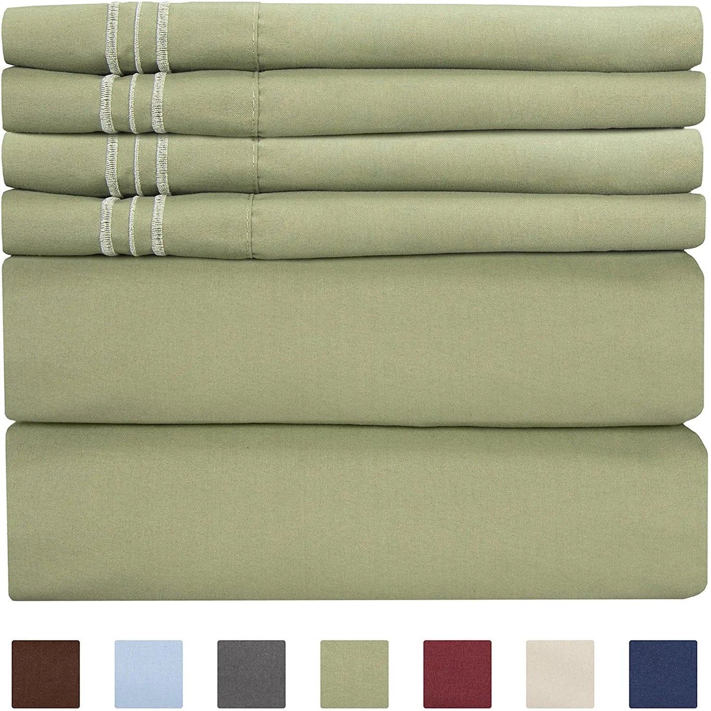 4/6 Piece Bed Sheets Set- Extra Soft - Deep Pockets - Easy Fit - Breathable /Cooling - Wrinkle Free
