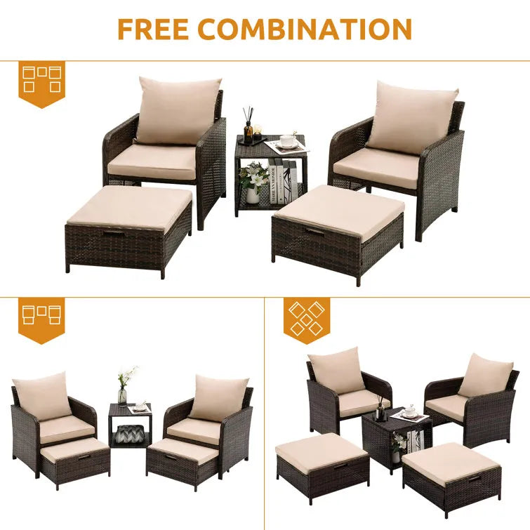 2 - Person Outdoor Seating Group with Cushions