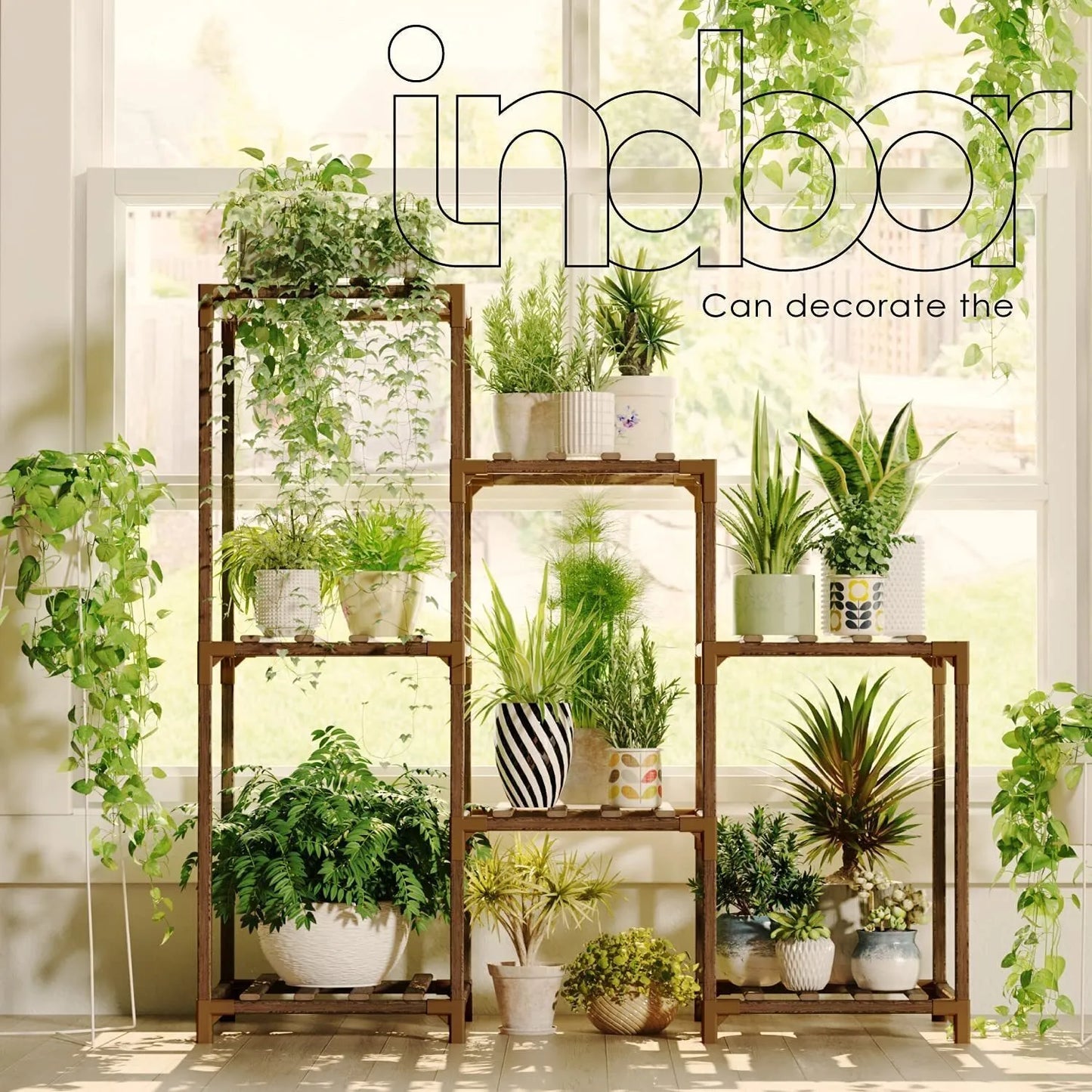 Plant stand indoor plant stand wooden outdoor multi-layer plant stand