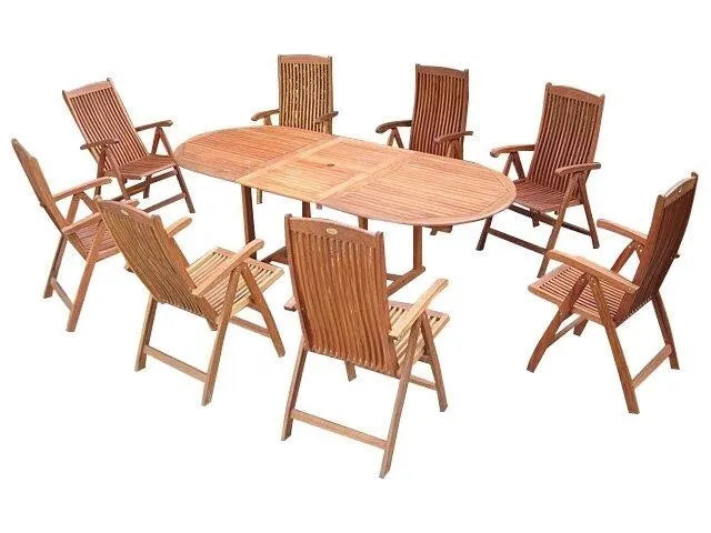 Amabel Oval 8 - Person 67'' Long Dining Set