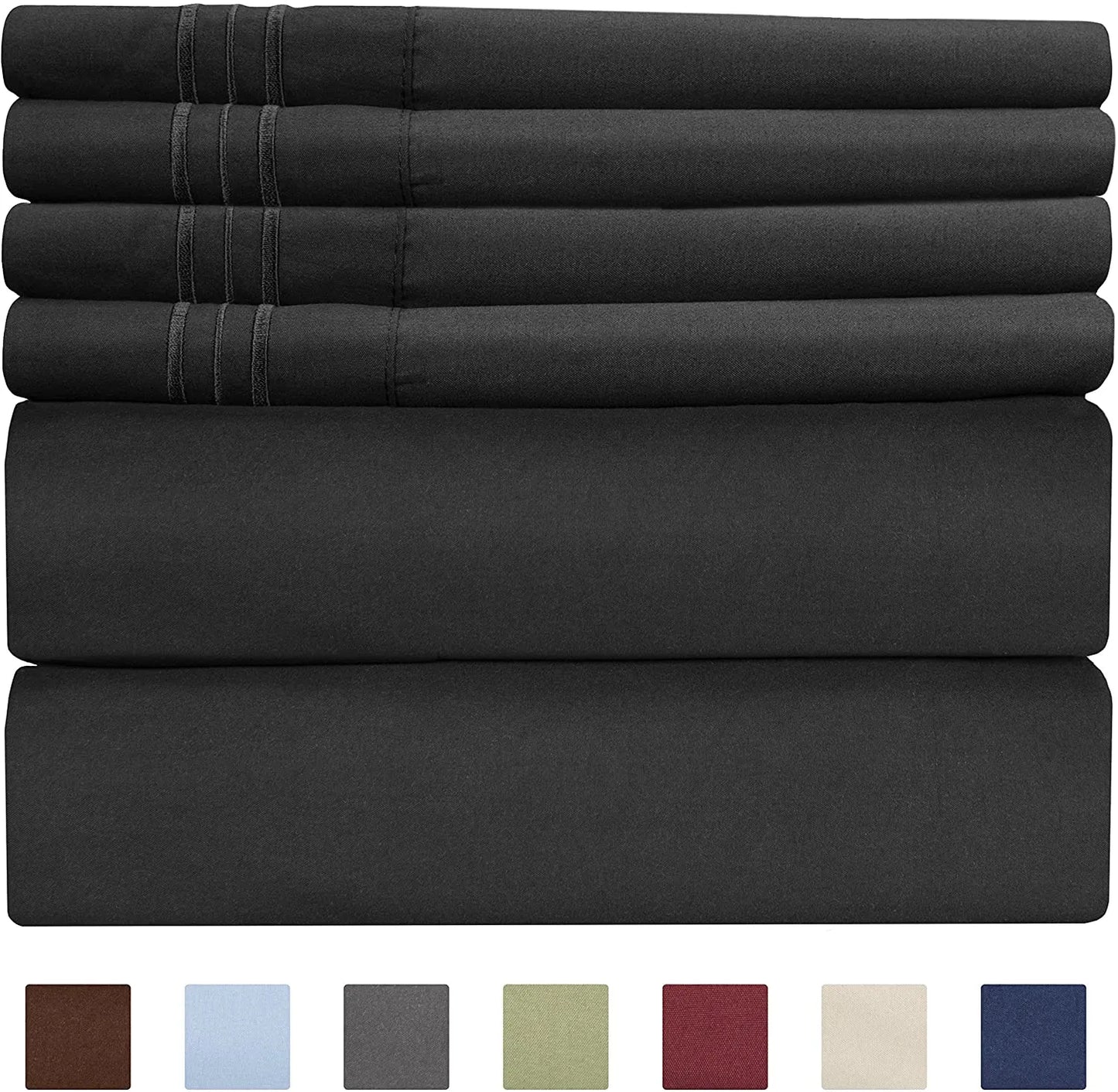 4/6 Piece Bed Sheets Set- Extra Soft - Deep Pockets - Easy Fit - Breathable /Cooling - Wrinkle Free