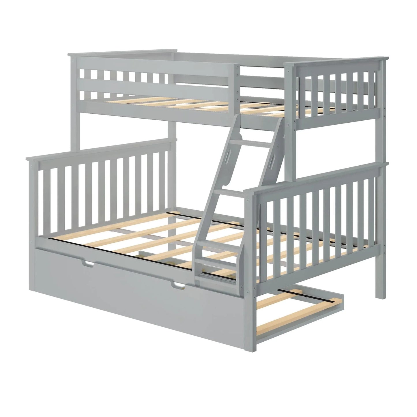 🎄Store Closing Sale💖Kids Solid Wood Twin-Over-Full Bunk Bed + Trundle Bed