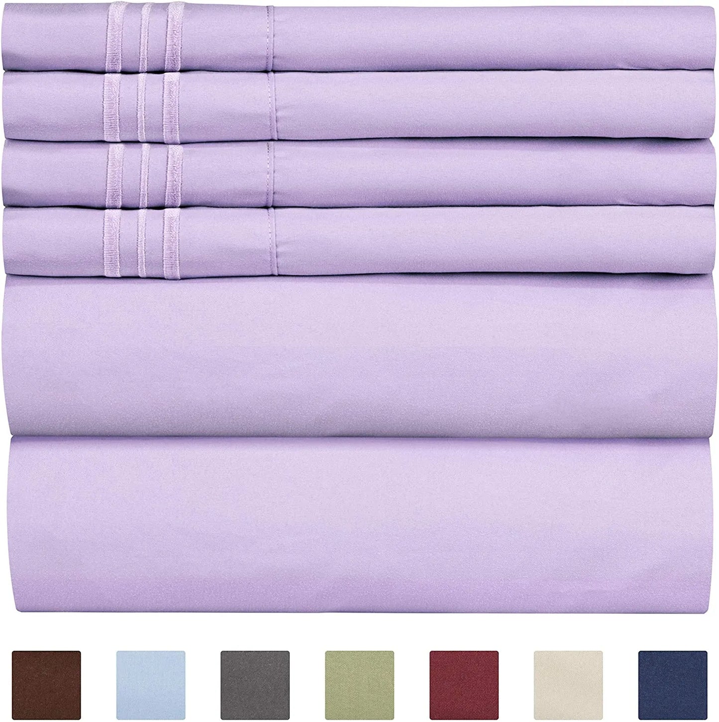 4/6 Piece Bed Sheets Set- Extra Soft - Deep Pockets - Easy Fit - Breathable /Cooling - Wrinkle Free
