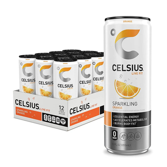 Sparkling Orange, Functional Essential Energy Drink 12 Fl Oz (Pack of 12)