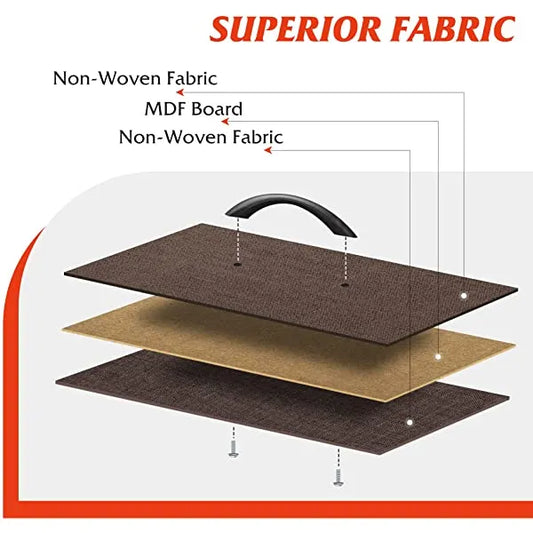 WLIVE Nightstand with 2 Fabric Drawers, Bedside Furniture & End Table Dresser for Bedroom, Living Room, Steel Frame, Wood Top, Easy Pull Handle Charcoal Gray