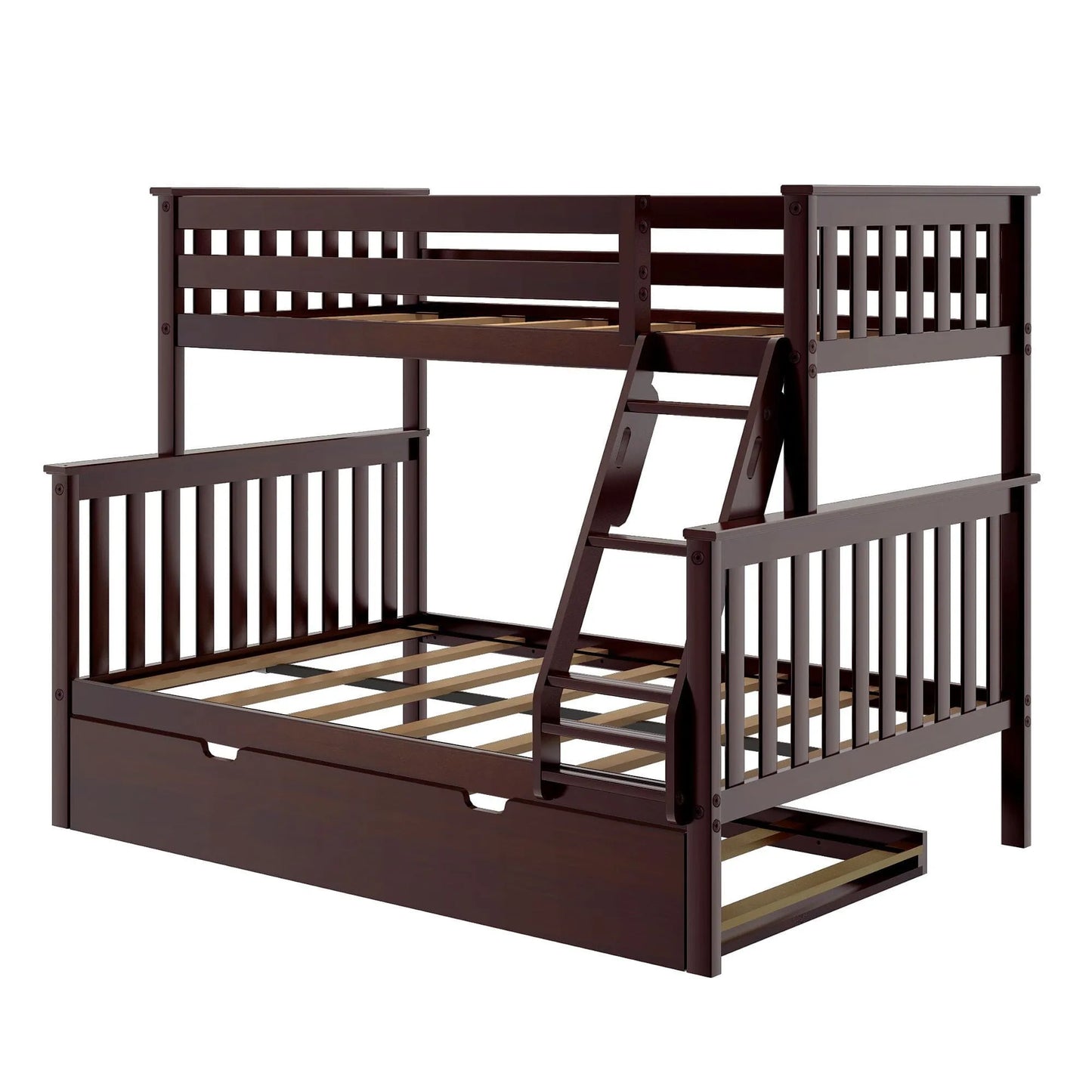 🎄Store Closing Sale💖Kids Solid Wood Twin-Over-Full Bunk Bed + Trundle Bed