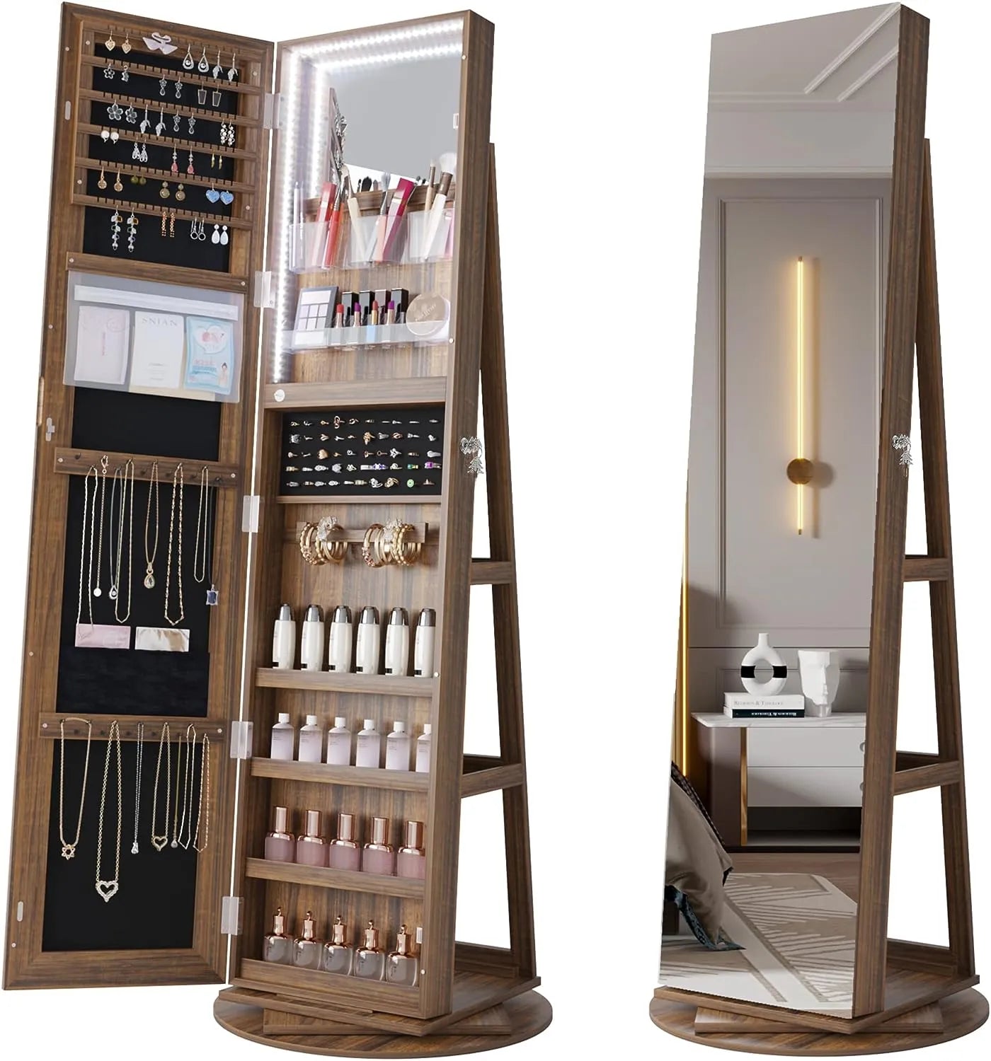 Revolving Jewelry Cabinet