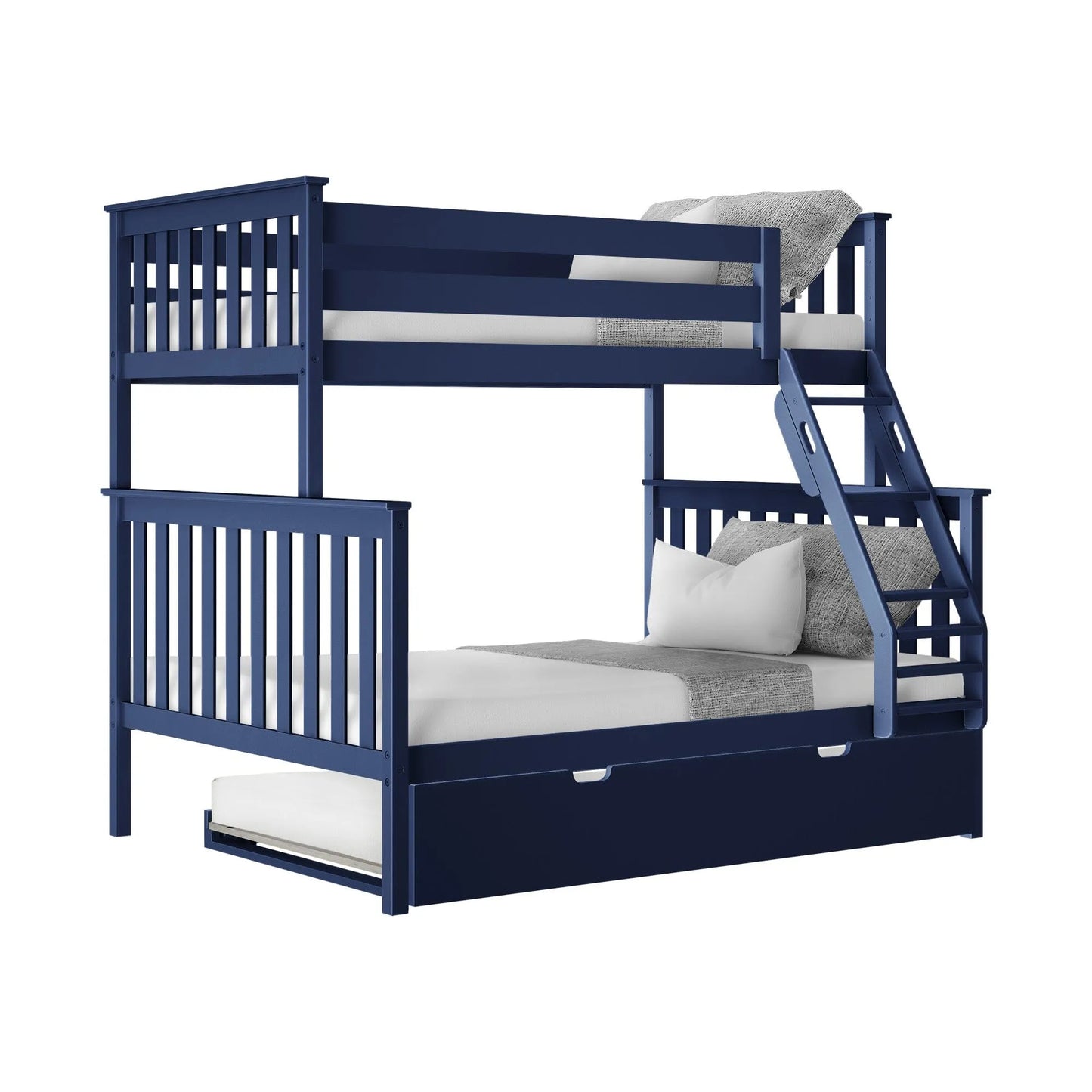🎄Store Closing Sale💖Kids Solid Wood Twin-Over-Full Bunk Bed + Trundle Bed