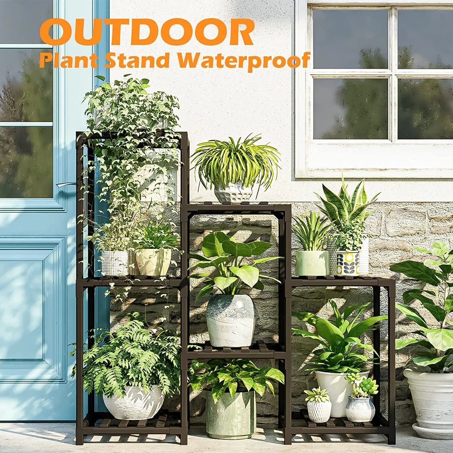Plant stand indoor plant stand wooden outdoor multi-layer plant stand