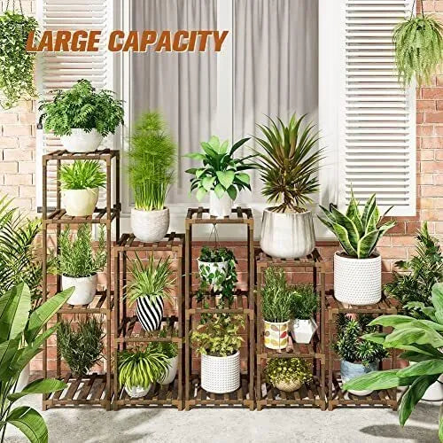 Plant stand indoor plant stand wooden outdoor multi-layer plant stand