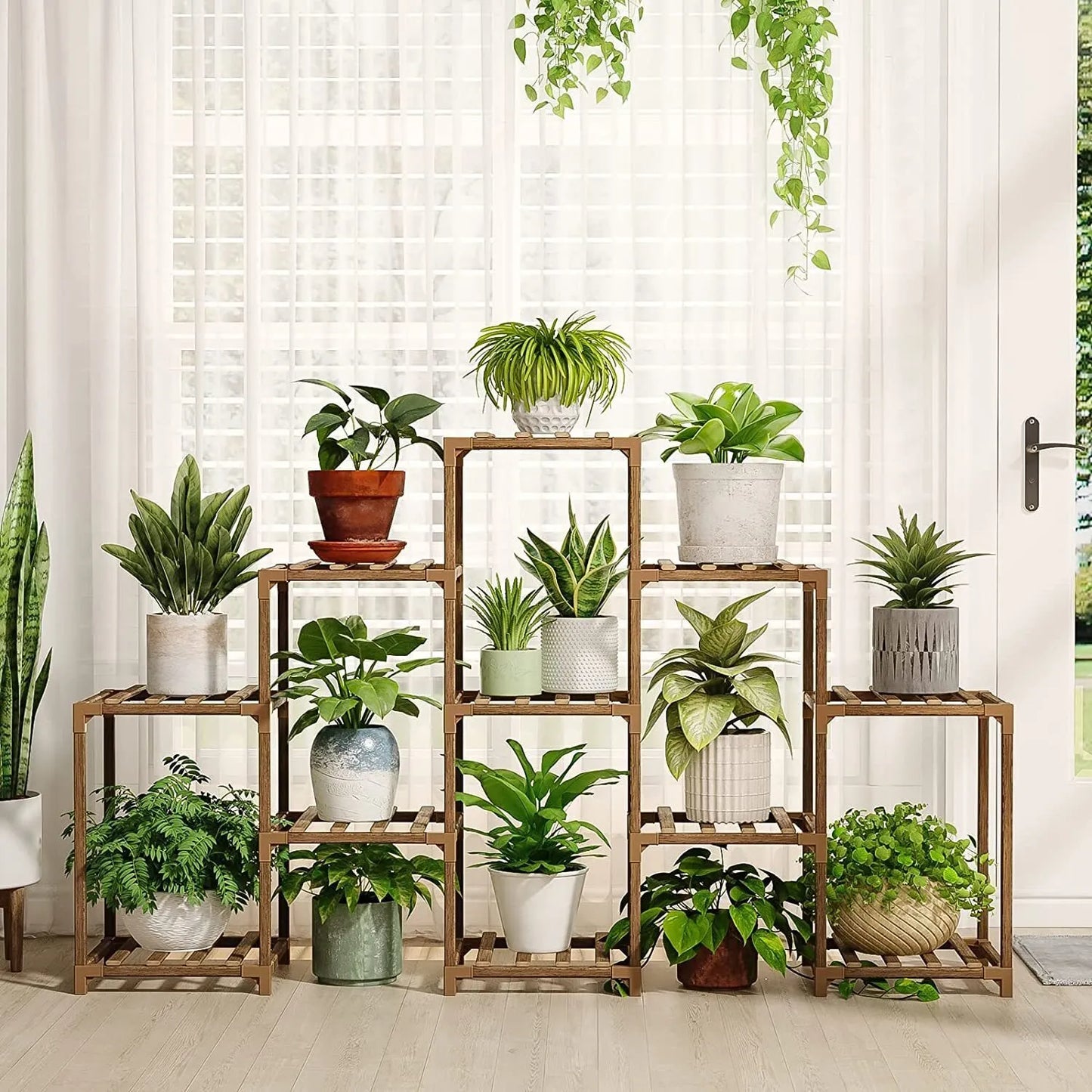 Plant stand indoor plant stand wooden outdoor multi-layer plant stand