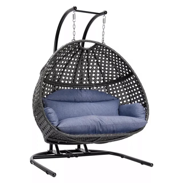 Patio Wicker Swing Chair With Stand Rain Cover Included - Bed Bath & Beyond