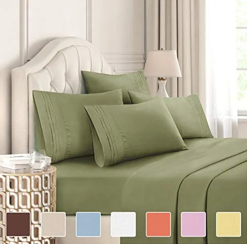 4/6 Piece Bed Sheets Set- Extra Soft - Deep Pockets - Easy Fit - Breathable /Cooling - Wrinkle Free