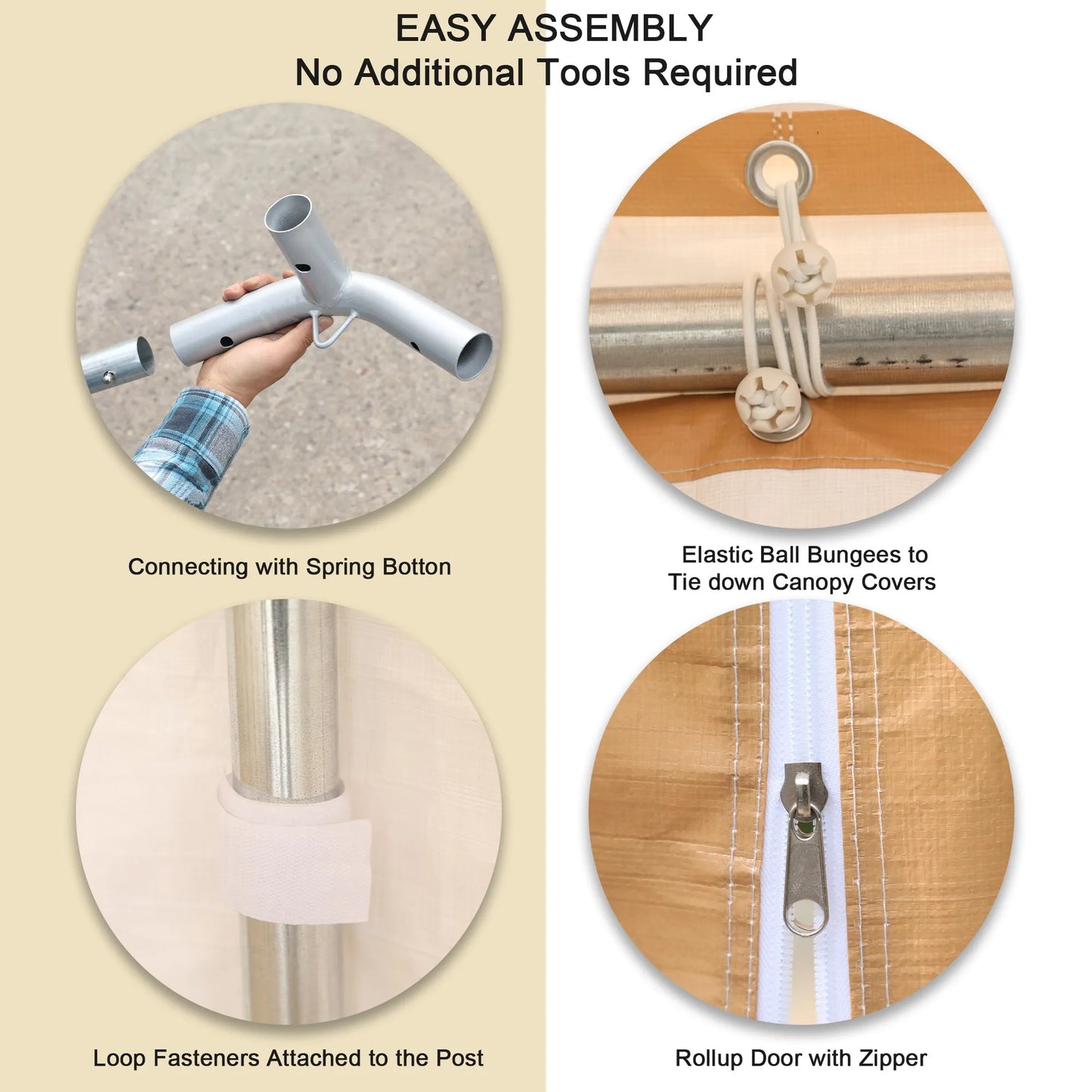 10x20 ft Heavy Duty Carport Canopy Instant Garage with Removable Sidewalls and Doors