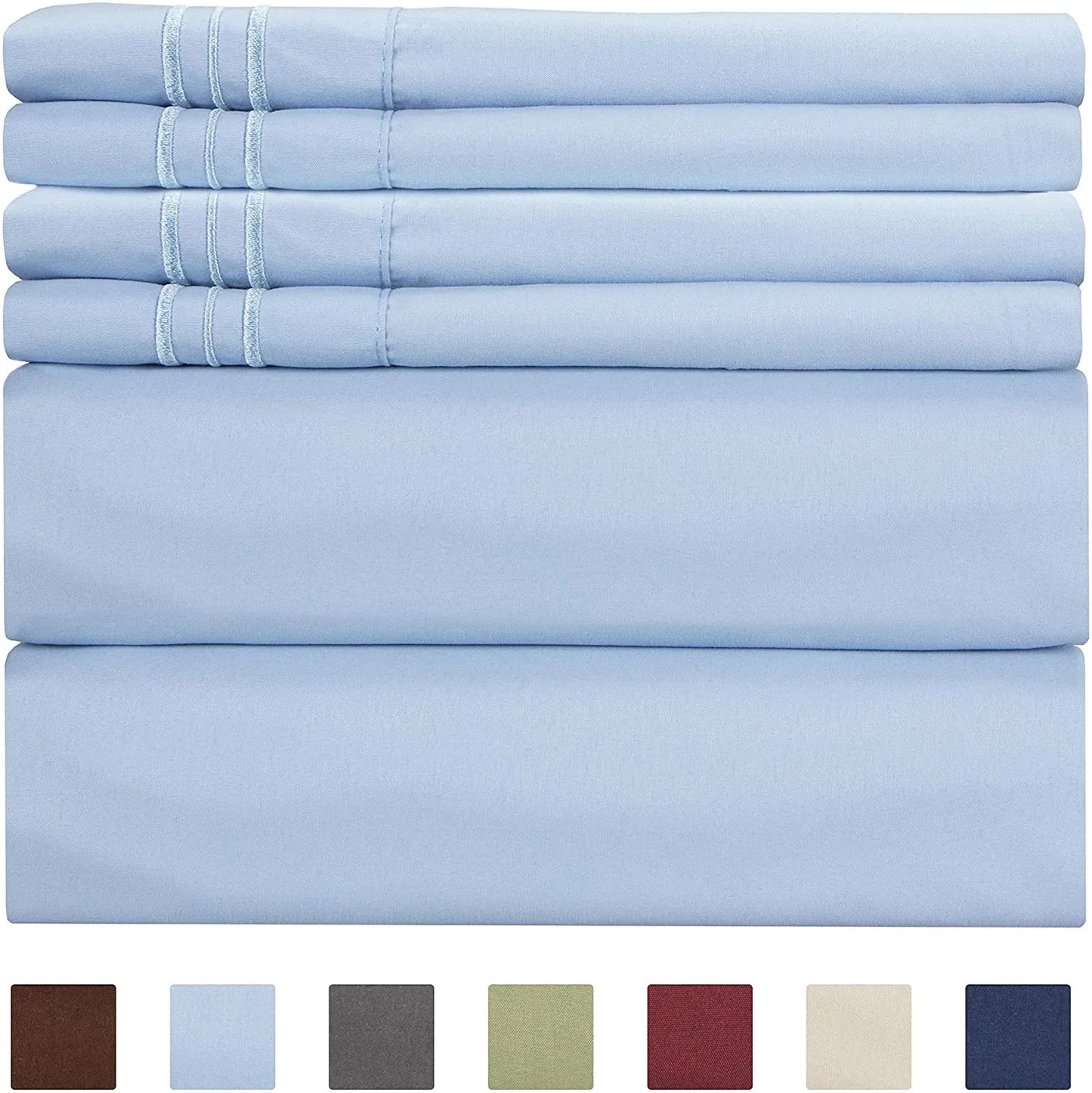 4/6 Piece Bed Sheets Set- Extra Soft - Deep Pockets - Easy Fit - Breathable /Cooling - Wrinkle Free